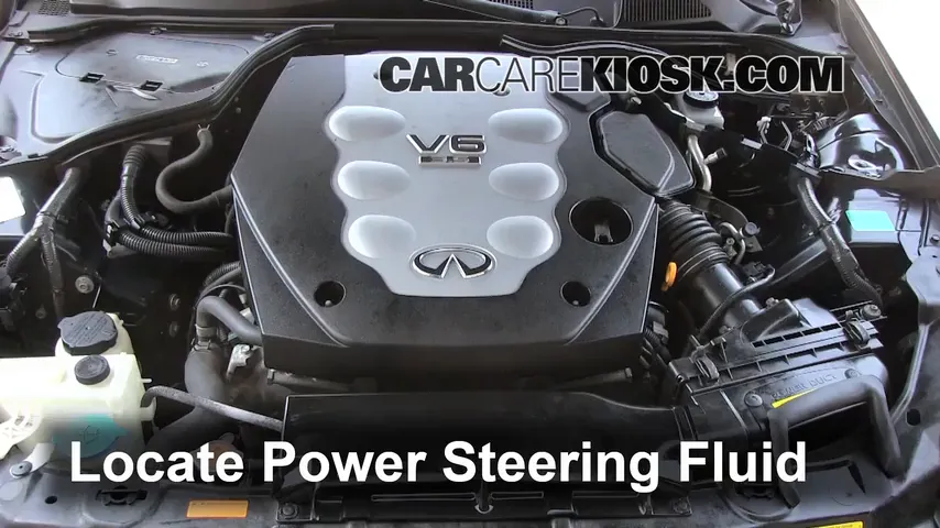 2006 Infiniti G35 X 3.5L V6 Power Steering Fluid Add Fluid